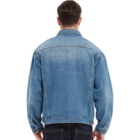 Veste de camionneur en Jean bleu pour homme, vêtement de moto déchiré