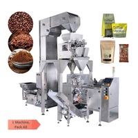 Machine d'emballage automatique linéaire pour sachets à soufflet de 1 kg de café moulu et en grains, certifiée CE