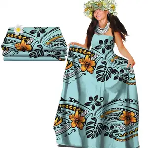 द्वीप डिजाइन पोलेनीशियाई कपड़े उपयोग कस्टम पैटर्न डिजिटल मुद्रण थर्मल हस्तांतरण उपयोग 100% पॉलिएस्टर कपड़े