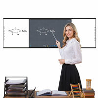Интерактивная доска EIBOARD 86 дюймов Smart Nano Blackboard 185 с функцией выдвижения, 4K LED, инфракрасная, магнитная, для детских садов и дошкольных учреждений