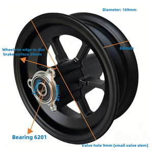 AFTFA Buje de Freno de Disco de 12 Orificios, Llanta de Repuesto de 8 Pulgadas para Patinete Eléctrico, Rin Reforzado - Product Image 3
