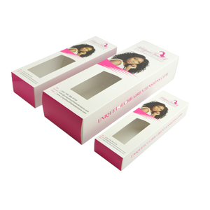Boîtes d'emballage pour perruques en papier d'art biodégradable couleur CMJN avec lamination mate et gaufrage, pour la vente flash - Product Image 1