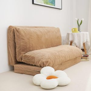 <strong>Brown</strong> Soft Faux Fur Large Foam Filling Folding <strong>Sofa</strong> <strong>Bed</strong> with Removable and Machine Washable Cover, Folding <strong>Sofa</strong> <strong>Bed</strong> - Product Image 1
