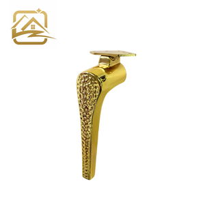 Modern l-shaped brass <b>leg</b> Gold and black finish metal Home office <b>sofa</b> <b>legs</b> L-shaped brass furniture - Product Image 2