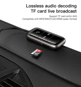 Penjualan Laris USB Bt5.0 Transmitter Penerima Aux Mobil Stereo Musik Audio FM Transmitter Dapat Disesuaikan