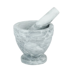 ครกและสากหินแกรนิตโบราณหินหินอ่อนธรรมชาติสำหรับบดกระเทียม - Product Image 3