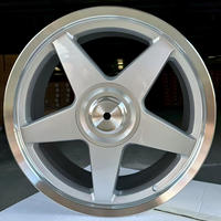 Rueda de Aleación de Aluminio LHXT YX746 de 20 Pulgadas, PCD 5x120, Superficie Plateada Pulida de Alta Calidad, Cinco Radios, para Automóvil de Pasajeros