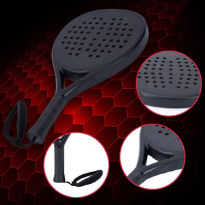 2025 mới đến tùy chỉnh ấn tượng bắt mắt Eva lõi 18K Bạc sợi carbon padel vợt hình giọt nước mắt với cân bằng trung bình - Product Image 6