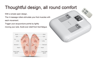 OEM Foot Massager 33x30x10cm Wireless Remote <b>Control</b> <b>USB</b> Rechargeable 10 Level Speed Body Relaxation - Product Image 3