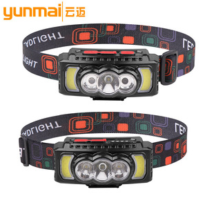XPE <b>LED</b> COB Headlamp 1200mAh Rechargeable USB Charging Gesture Sensing White <b>Light</b> Hiking Camping - Product Image 4