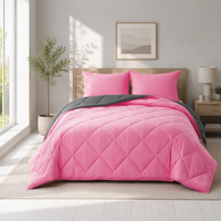 Parure de lit de luxe personnalisée pour adulte, housse de couette en coton, garnissage en polyester, ensemble de couette unie de couleur unie pour lit Queen Size, vente en gros