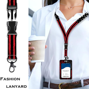 Heavy-duty <b>ID</b> card <b>holder</b> with retractable badge roll clip and detachable lanyard, vertical <b>ID</b> card <b>holder</b> wholesale. - Product Image 3