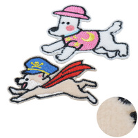 Patch Bordir Komputer Motif Anjing Kecil Lucu untuk Dekorasi Tas, Sepatu, Topi, Celana & DIY