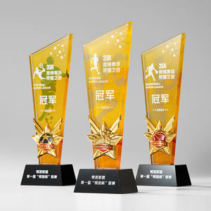 डिजाइन के साथ खेल चैंपियन बास्केटबॉल बैडमिंटन क्रिस्टल ट्रॉफी - Product Image 2