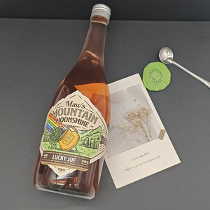 Round Clear Transparent Empty Champagne Cocktail Bottle <strong>Manufacturers</strong> Glass Wine Bottles with Screw Cap 250/350/500ml/750ml - Product Image 6