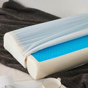 Fabrieksprijs Op Maat Ergonomische Koelgel Traagschuim Halskussens Golfvorm Mesh Bed Comfortabele Stof Cervicale Massage - Product Image 1