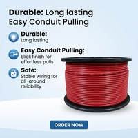 Cable de Construcción THHN 14AWG 12AWG 10AWG 600V, Cobre Trenzado, Aislamiento de PVC con Cubierta de Nylon, 1 Núcleo, Alimentación Industrial para Conducto
