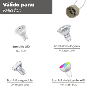 Portalámparas para bombillas GU-10 - Product Image 5