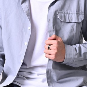 Unisex <b>Titanium</b> Steel <b>Ring</b> Black White Diamond Pave Setting Engagement Jewelry Geometric Style K R449 - Product Image 3