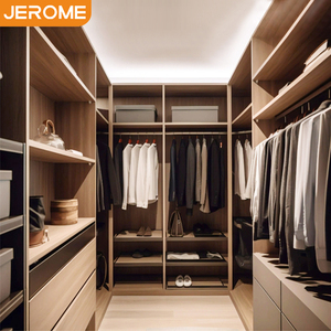 JEROME organisateur de rangement de vêtements de chambre à coucher moderne de luxe personnalisé en usine système de <span class=keywords><strong>kit</strong></span> de <span class=keywords><strong>penderie</strong></span> en bois pour hommes garçons - Product Image 1