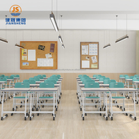 Ensemble bureau et chaise pour étudiant, mobilier scolaire durable et écologique, bureau et chaise fixés pour l'éducation