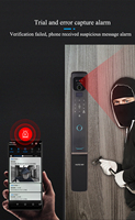 HUNE Wifi Tuya APP Reconnaissance faciale Serrure de porte intelligente Mot de passe Clé App Carte Cerraduras Inteligentes Serrure intelligente sans clé numérique