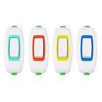 Interrupteur à levier double tête en laiton ABS blanc, bouton-poussoir 6A IP21 220V/110V, interrupteur de câblage pour petits appareils électroménagers