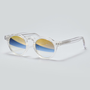Gafas <span class=keywords><strong>de</strong></span> Sol Redondas Vintage Finewell YSM8027 con Lentes <span class=keywords><strong>de</strong></span> Espejo UV400, Fabricante <span class=keywords><strong>de</strong></span> Logotipos Personalizados, Venta al por Mayor para Hombre y <span class=keywords><strong>Mujer</strong></span> - Product Image 4