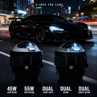 Lentille de projecteur Bi LED de 3 pouces SFIDA LD-7A, lentille de projecteur à faisceau haut et bas de 55 W pour phares de voiture, lentille de projecteur de phare LED