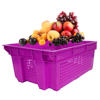 Bac à fruits en plastique, filets à fruits rables et empilables, stocks en chine,