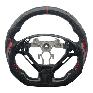 Produits populaires - Volant de direction en cuir perforé en fibre de carbone adapté aux voitures Infiniti G27 G37 - Product Image 1