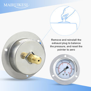 Back Connect 600bar Eksenel Hidrolik Basınç Göstergesi Titreşime Dayanıklı Sıvı Dolu Basınç Göstergesi - Product Image 5