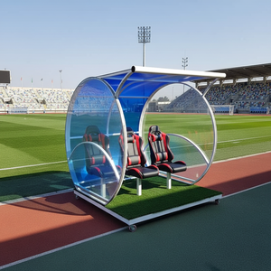 Banquillos Portátiles de Lujo de 2 Filas para Fútbol, Bancos de Reserva para Equipos de Fútbol con Asientos <span class=keywords><strong>VIP</strong></span> SPY-<span class=keywords><strong>VIP</strong></span> - Product Image 3