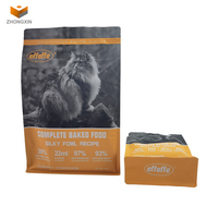 Fournisseur de la Chine personnalisé écologique 5Kg 10Kg 15Kg plastique grand fermeture éclair fond plat chat sac d'emballage alimentaire
