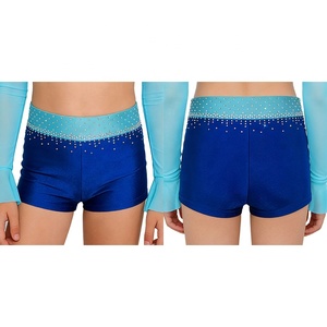 Traje de Baile Latino para Niñas de 6 a 16 Años, Ropa Brillante con Pedrería, Shorts para Gimnasia y Patinaje Artístico - Product Image 2