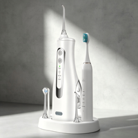 Ensemble brosse à dents électrique sans fil rechargeable par USB et irrigateur dentaire à eau pour le nettoyage buccal