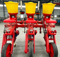 Semoir à maïs et céréales réglable sur 3 rangs, espacement des rangs de 45 à 70 cm, boîte à engrais, largeur de travail de 1,5 m, monté sur tracteur pour utilisation agricole