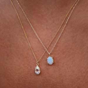 Colgantes de Plata de Ley 925 con piedra de ópalo de ajuste clásico chapado en oro de 18 quilates hechos a mano - Product Image 4