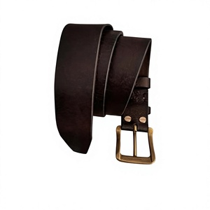 Heat Transfer Printing Custom Logo Luxury Steel Buckle Vintage Cow Hide Heavy Duty Waterproof Men's Formal Belt Supplier - Product Image 4