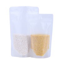 Sachet d'emballage alimentaire personnalisé en papier kraft imprimé, résistant à l'humidité, réutilisable, avec fermeture éclair, fenêtre transparente, étanche, pour sucettes, en PE