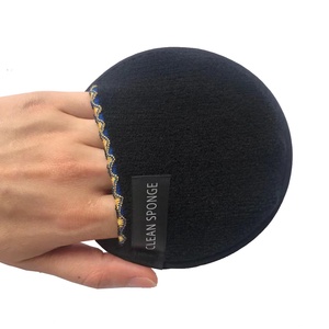 Coussinets noirs pour le <span class=keywords><strong>visage</strong></span> en microfibre, lot de 12 pièces, tampons démaquillants à poils courts, maquillage, <span class=keywords><strong>éponge</strong></span> de nettoyage - Product Image 2