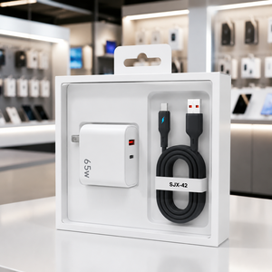 Modern Plastic <b>USB</b> Charging Set With 20W 30W 45W 65W Adapters And Multi-Color <b>Cables</b> For Convenient Device Powering - Product Image 2