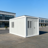 Maison conteneur préfabriquée extensible en acier léger de 20 pieds et 40 pieds, design moderne, salon, chambre, bureau, bâtiment 5+