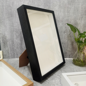 Cadres 3D blancs 8x10 12x12 en bois massif, boîtes d'ombre en verre, <span class=keywords><strong>cadre</strong></span> <span class=keywords><strong>Photo</strong></span> d'affichage <span class=keywords><strong>avec</strong></span> MDF, haute qualité - Product Image 2