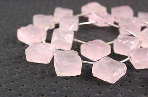 Quartz Rose Naturel Pierre Précieuse Forme Carrée Coupe À La Main Rugueux Pour La Fabrication De Bijoux Perles Fabrication En Gros - Product Image 5