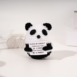 Handmade Crochet phim hoạt hình động vật bức tượng dệt kim panda/ong/Chim Cánh Cụt/Gấu sang trọng búp bê Uplifting thẻ may dệt đồ chơi cho - Product Image 3
