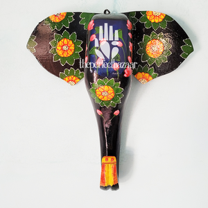 Décoration murale en bois écologique en forme de tête d'éléphant - Product Image 1