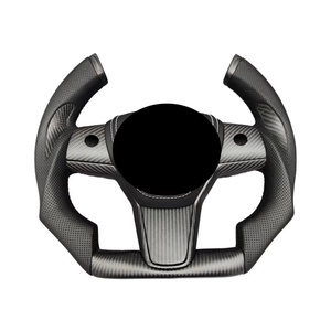 พวงมาลัยคาร์บอนไฟเบอร์ Tesla Yoke สำหรับ Tesla Model 3 /y ผลิตตามสั่ง - Product Image 1