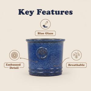 Grand <span class=keywords><strong>pot</strong></span> en céramique avec trou <span class=keywords><strong>de</strong></span> drainage, finition émaillée, durable, écologique, design moderne classique, pour la maison, le sol, le jardin - Product Image 5