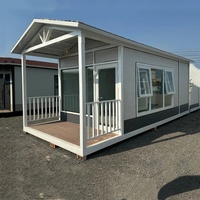 Maison modulaire conteneurisée démontable de 20 pieds avec terrasse, design moderne respirant, maison de vacances à faible coût